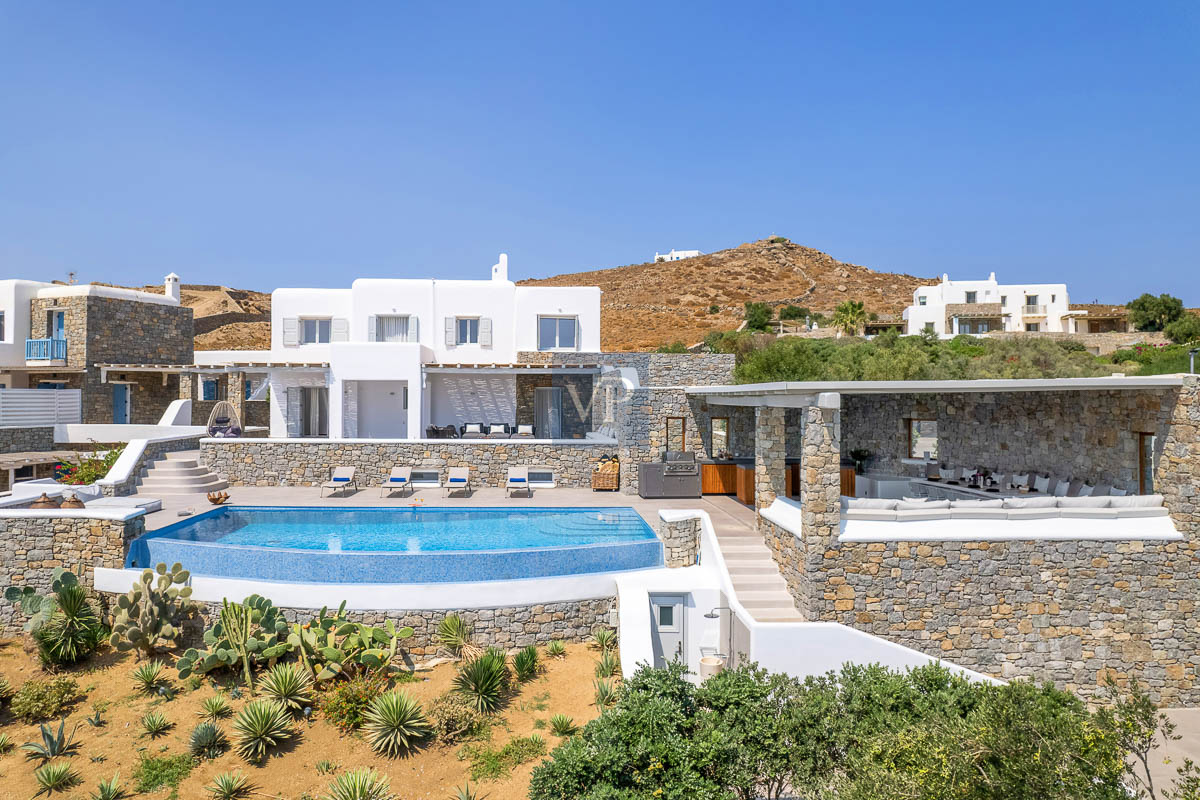 Modern Villa Tranquillo near beaches of Kalafati and Kalo Livadi, 6 bedrooms in Mykonos